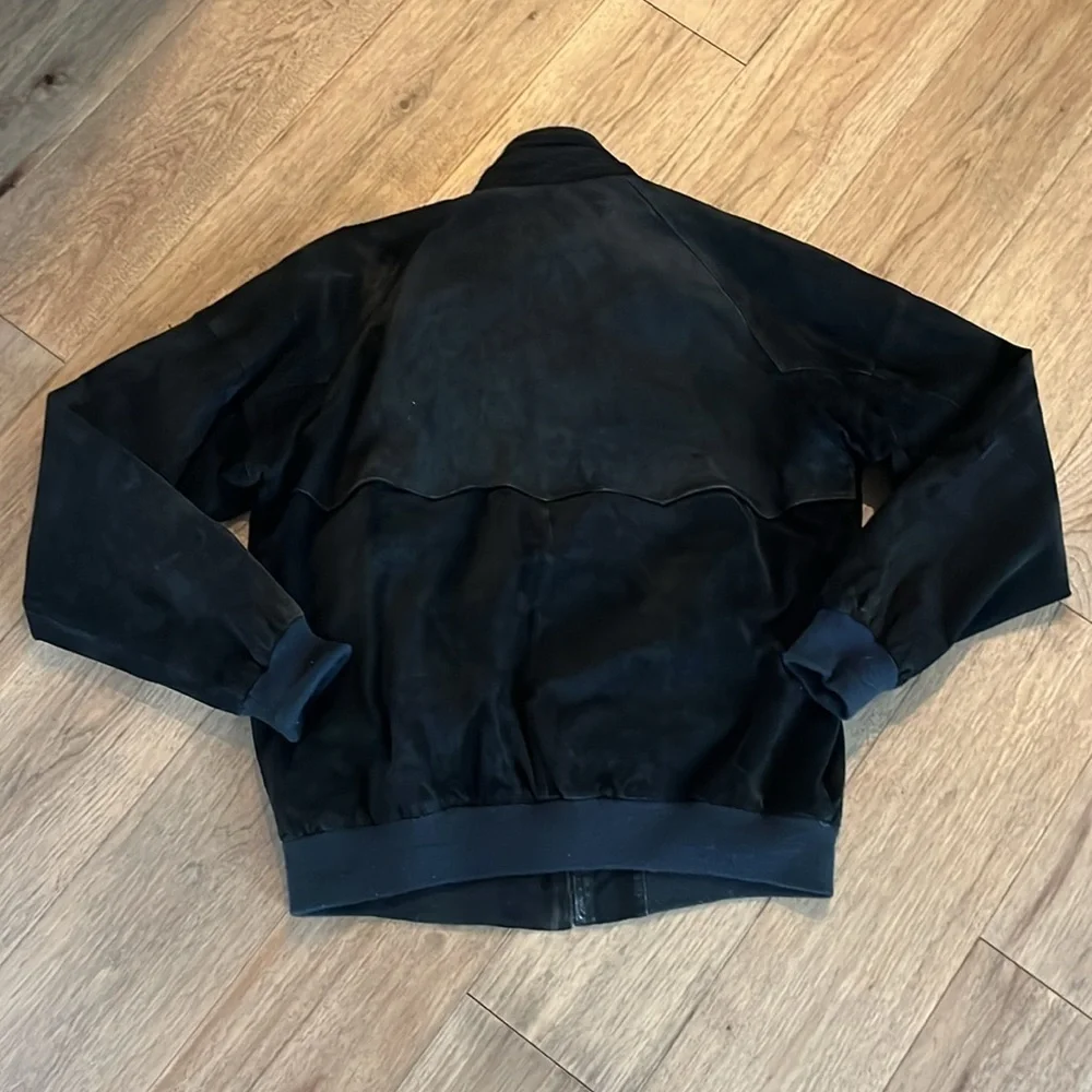 MARLYNN ESSEX vintage suede bomber jacket, size 42 long
